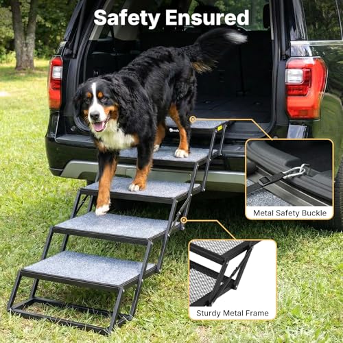 Foldable Dog Steps for Car Truck (Extra Wide 20"W)