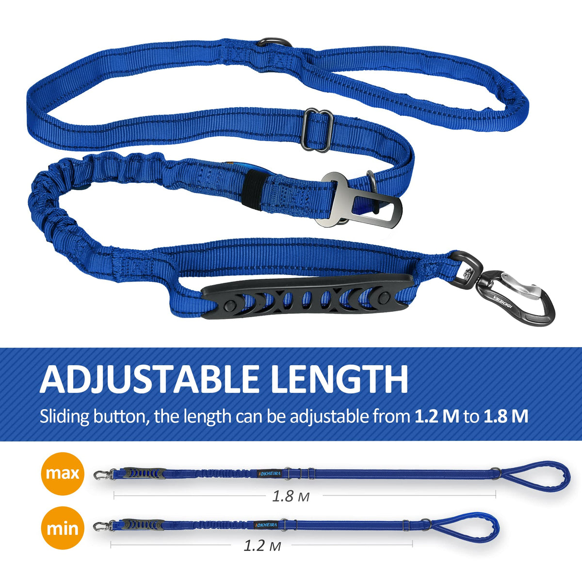Multifunctional Dog Leash for Large & Medium Dogs (Blue)