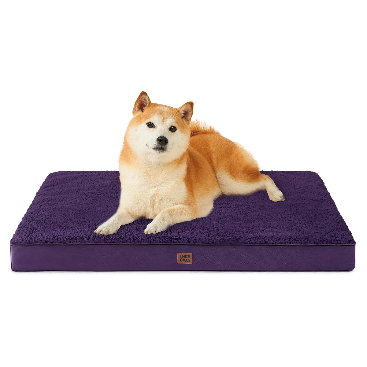 Orthopedic Dog Bed Large with Removable Washable Cover (36*27*3.5 inches / Purple)