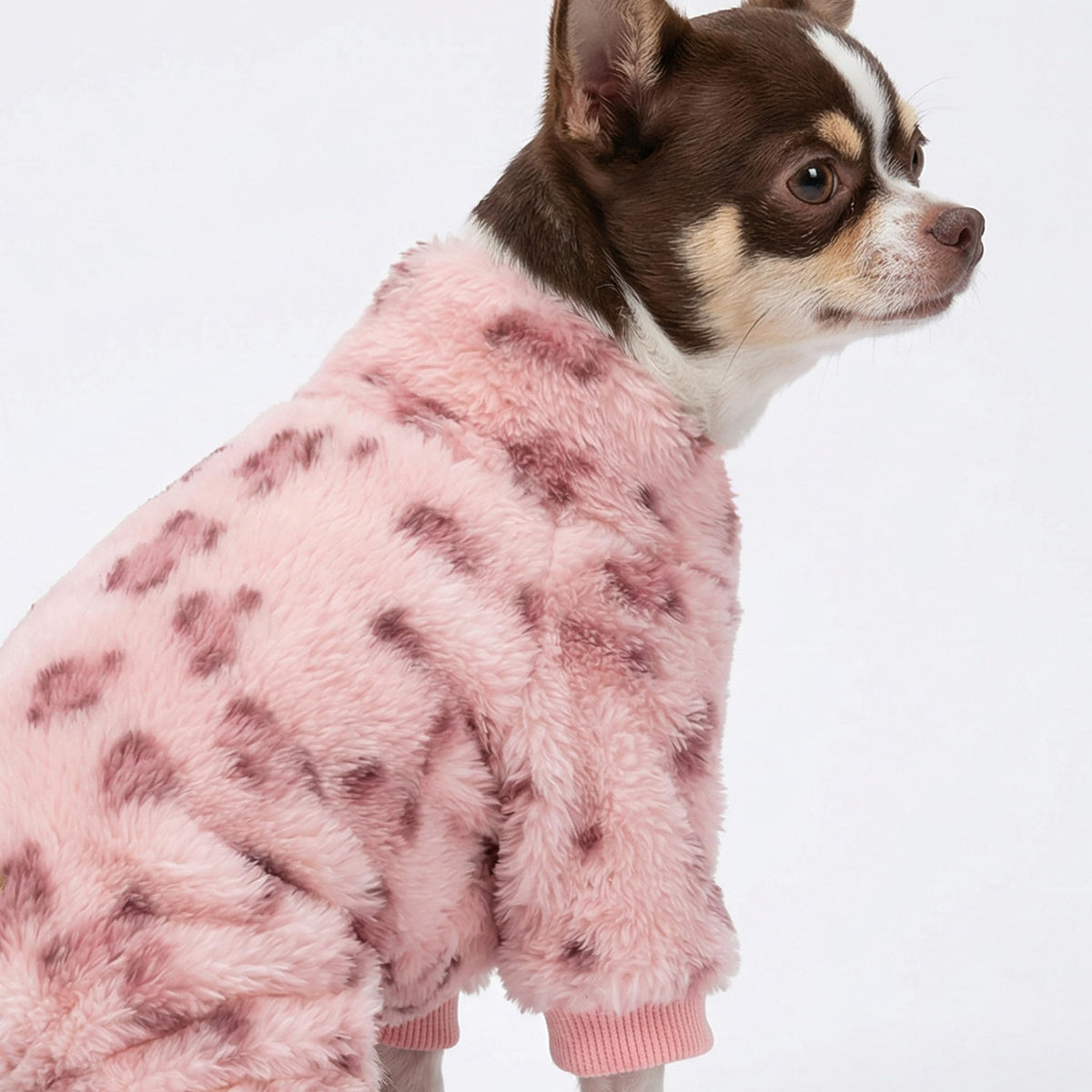 Leopard Fleece Dog Pajamas (XX-Large / Leopard)