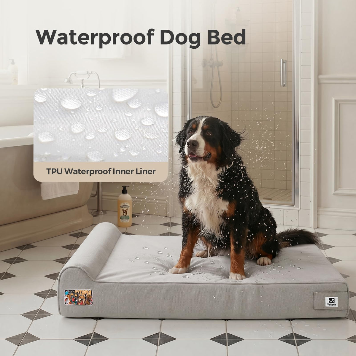 Orthopedic Dog Beds for Extra Large Dogs (Style B-Light Grey / X-Large)