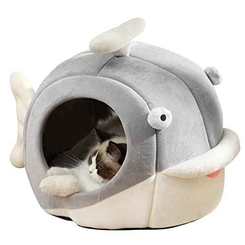 Cat Beds for Indoor Cats (Dolphin Gray / M)