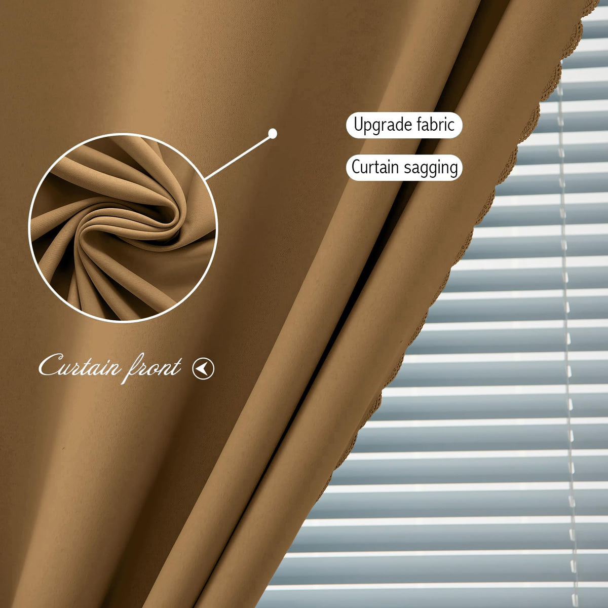 Self Adhesive Curtains (59"W x 59"L (Pack of 1) / Brown)