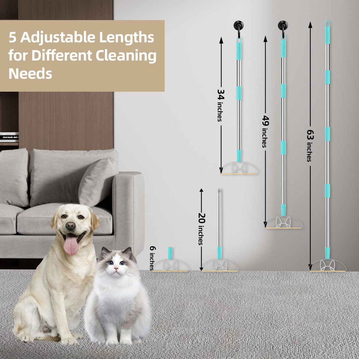 63“Ultra Long Carpet Rake by LINTPLUS