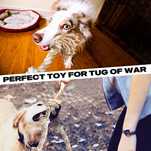 Dog Rope Toys for Large Dogs (White-1 handle / Large)