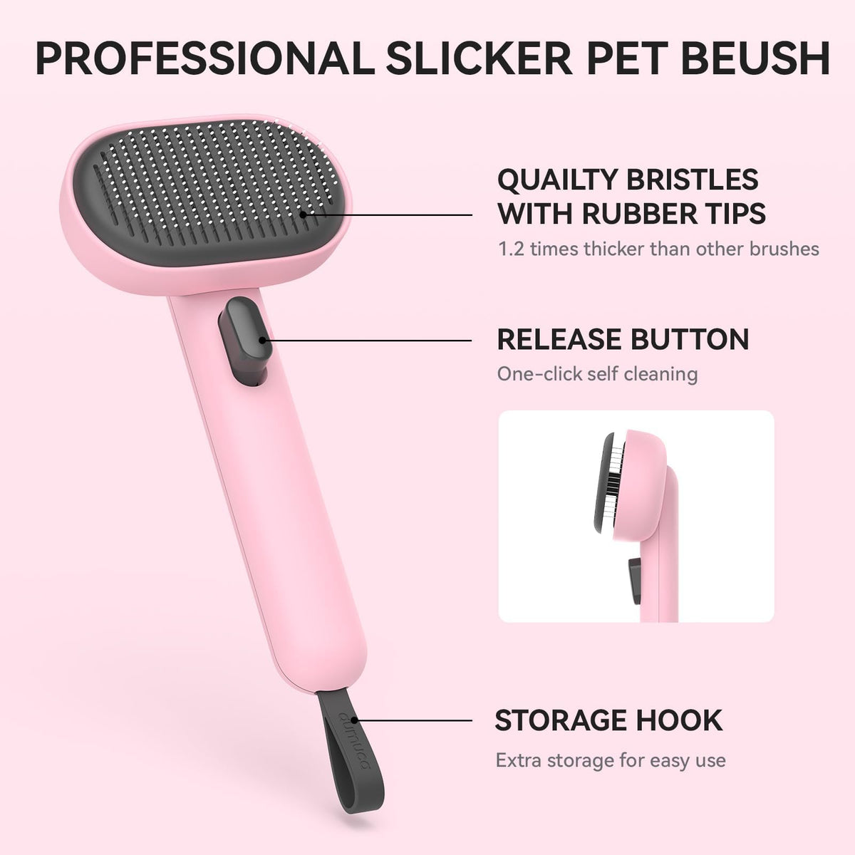 Cat Brushes for Indoor Cats (Pink)