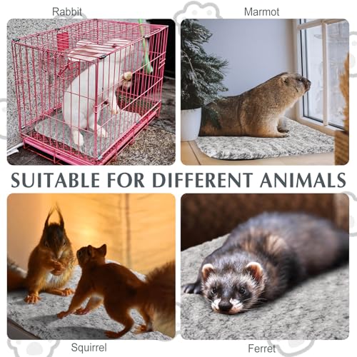 4 Pack Self Warming Cat Mat for Pets (12 x 12 Inch / Gray)
