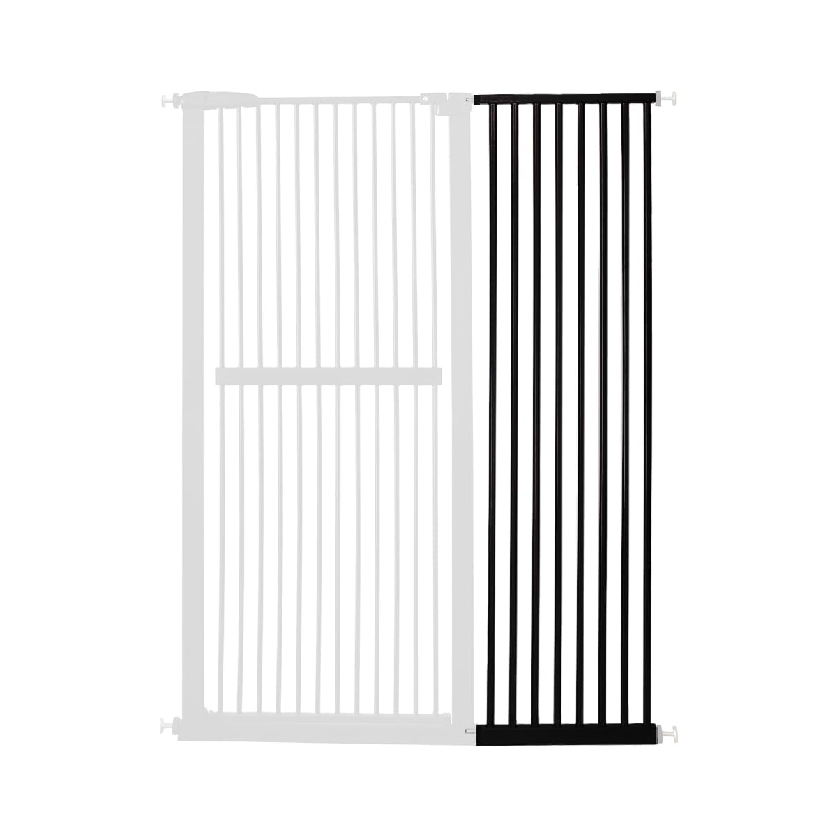 61.02" Extra Tall Pet Gate Extension Kit 16.73" Wide Black (61.02" H-black / 16.73" W, Extension)