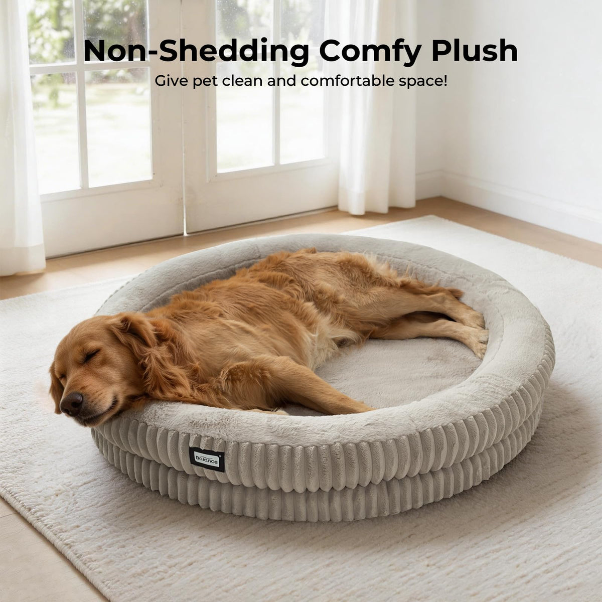 Donut Dog Bed (43.0"L x 43.0"W x 8"Th / Wind Chime)
