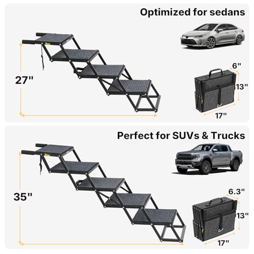 Foldable Dog Steps for Car SUV (Standard 17"W)