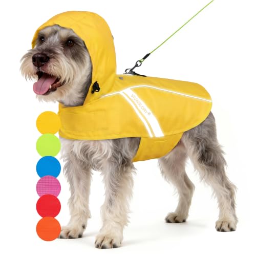 Dog Raincoat Wetoff Dog Rain Coat (Yellow / M (22"-26" chest girth))