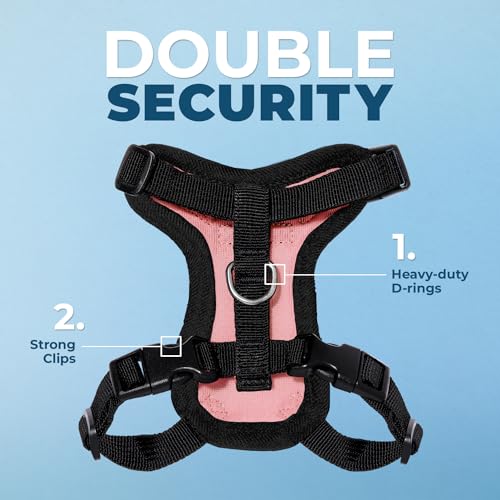 Voyager Step in Lock Cat Harness & Leash Set (Pink/Black Trim / XS (Chest: 13 - 16"))