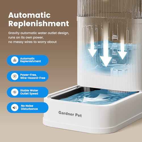Automatic Dog Water Bowl Dispenser (White / 1.6 Gallon)
