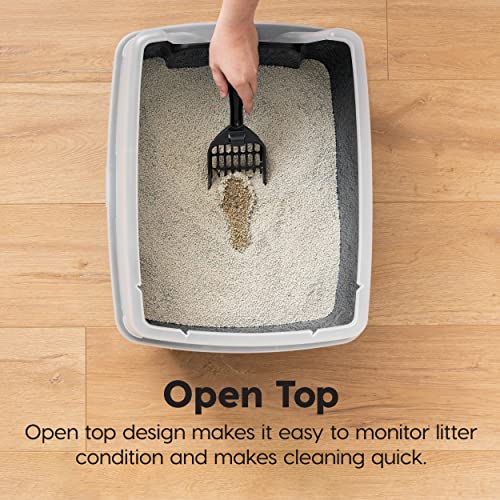 High Sided Cat Litter Box (Large / Black)