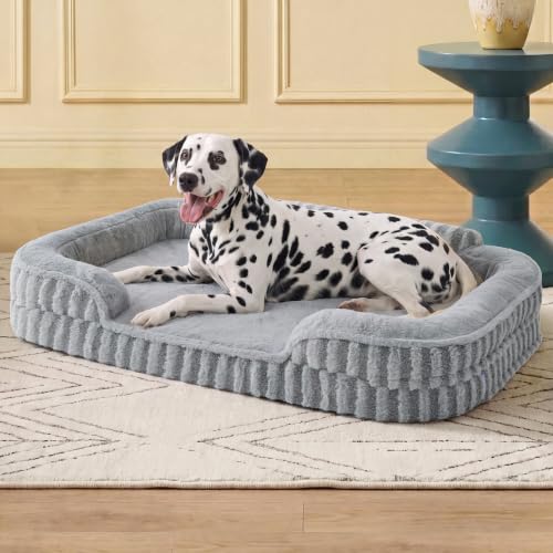 Cute Cozy High Back Orthopedic XL Pro Dog Bed (45.0"l X 32.0"w X 7.0"th / Grey)