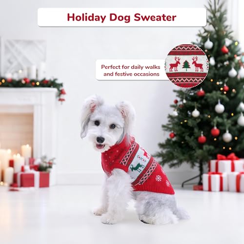Ugly Christmas Dog Sweater (X-Large / Red Deer)