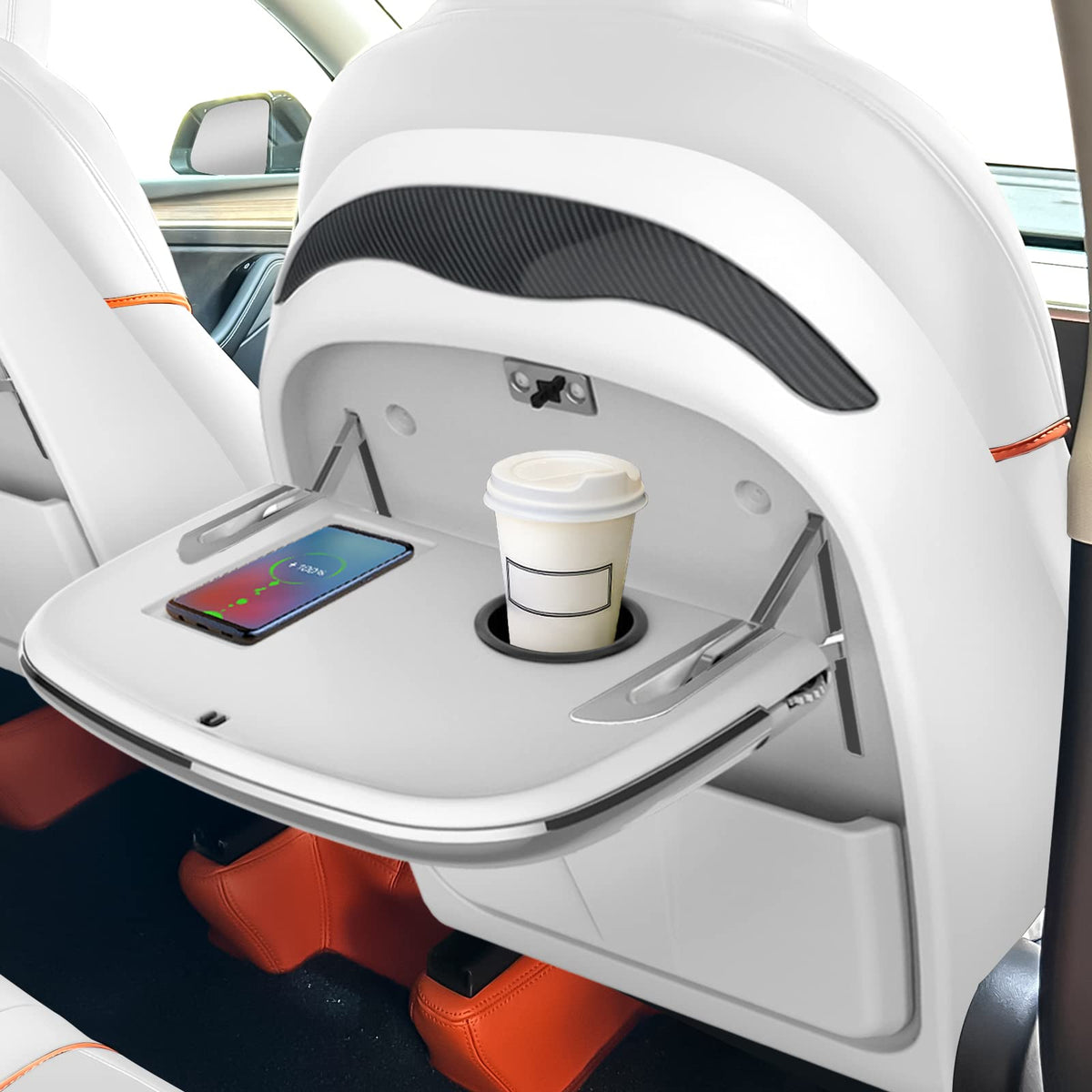Back Seat Tray Table for Tesla Model 3 (White)