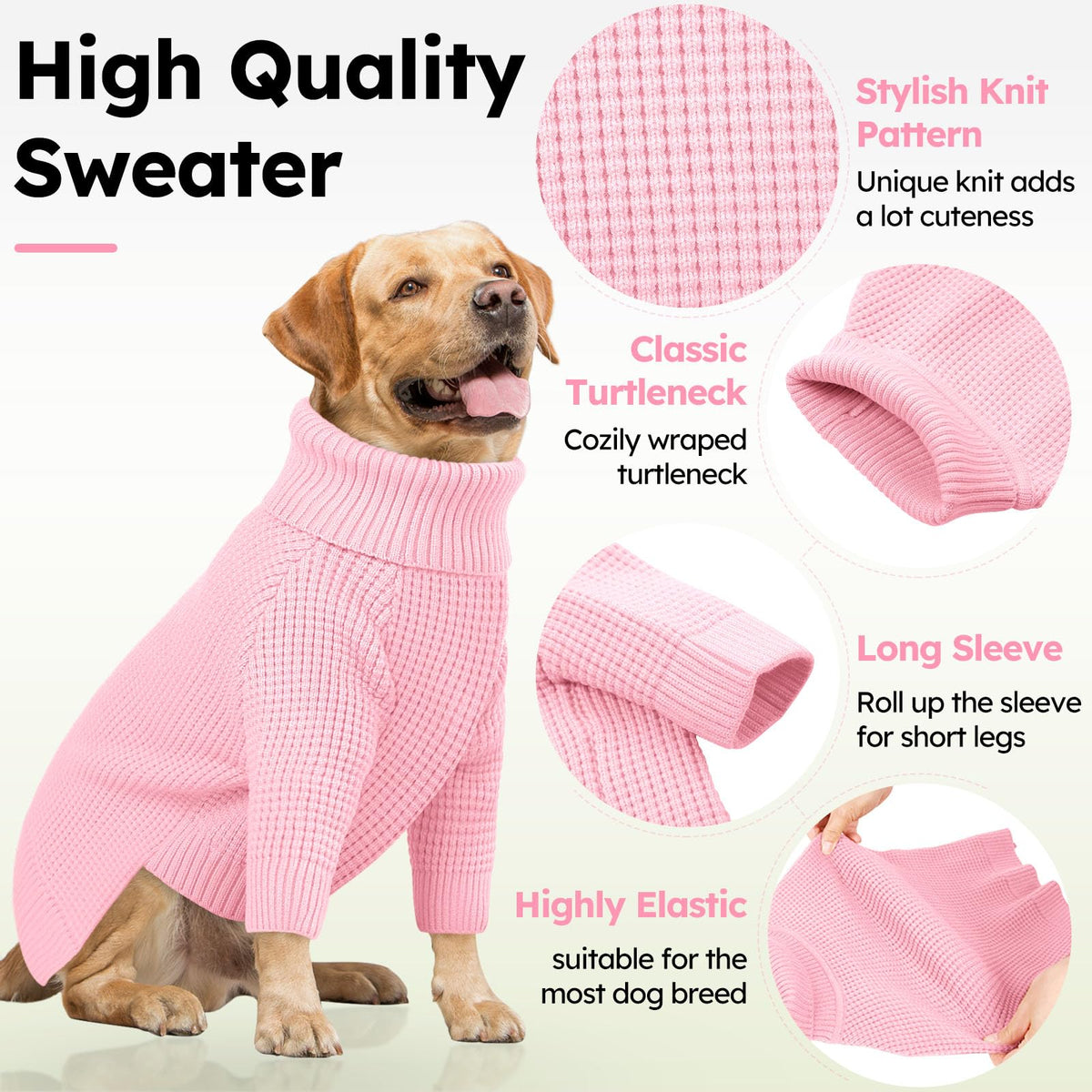 Large Dog Sweater (Pink / XXX-Large)