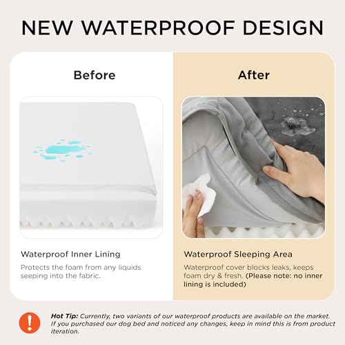 Orthopedic Dog Beds Large Sized Dog Washable Original Design (Ember Clay / 38"l X 28"w X 6.5"th)