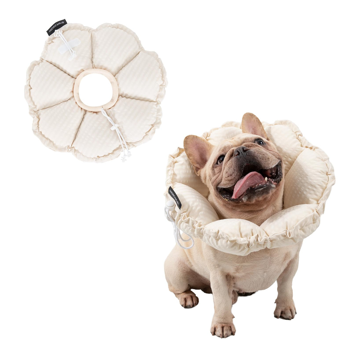 Dog Cone Collar Stress (XL-WideNeck / White)