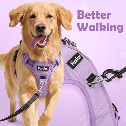 Dog Harness No Pull (Purple / Large)