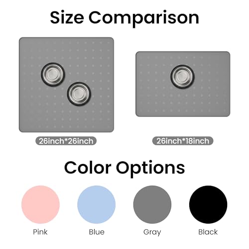 Silicone Pet Feeding Mat (grey / 26*18)