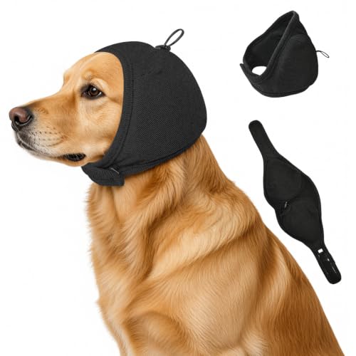 Dog Ear Cover (Dark Gray / L(Head Size:18-24",Rec. Weight 66–94 lbs))