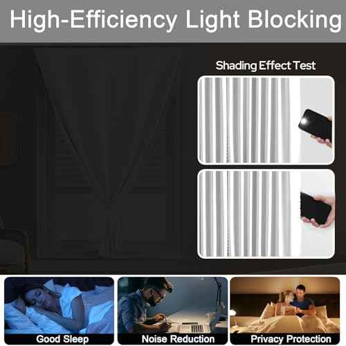 Adhesive Blackout Curtains (47"W x 59"L (Pack of 2) / White)