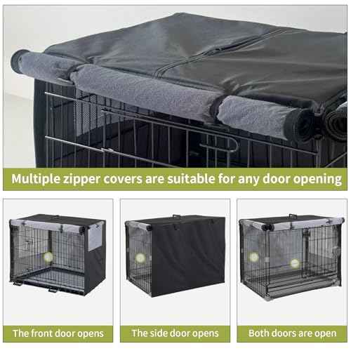Dog Crate Covers 36 inch 1200D Built (Black / 36.1"x 23.1" x 25")