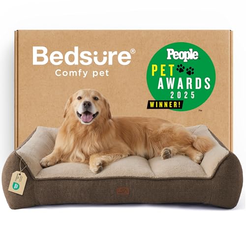 SupportMax® Extra Thick Orthopedic XL Dog Bed for Extra Large Dogs (Brown / 48"l X 35"w X 10"th)