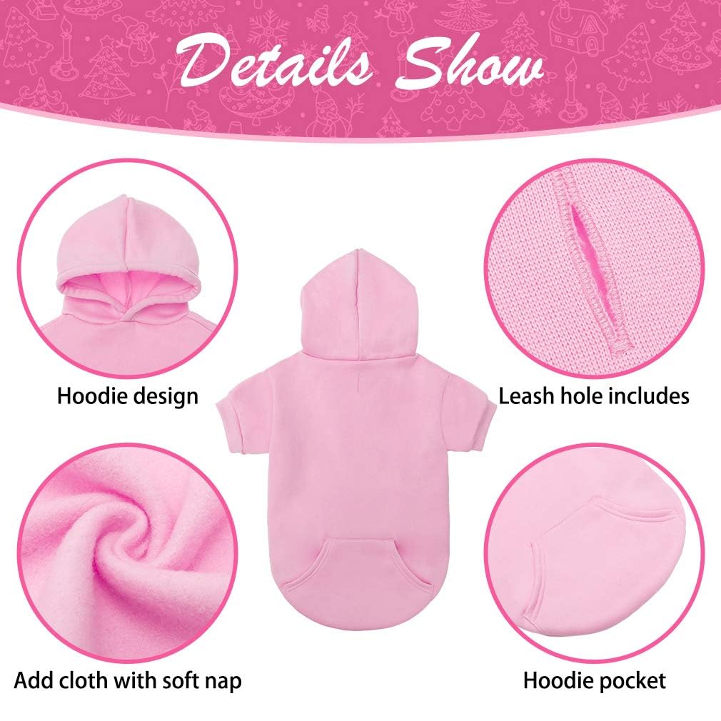Basic Dog Hoodie (Pink / X-Large/XX-Large)