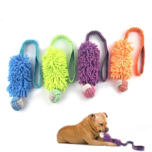 Dog Tug Toys for Aggressive Chewers (Purple / Dog Bite Ball Toy)