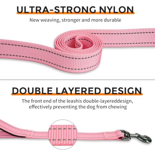 Hands Free Dog Leash by Kazazoo (Pink / L)