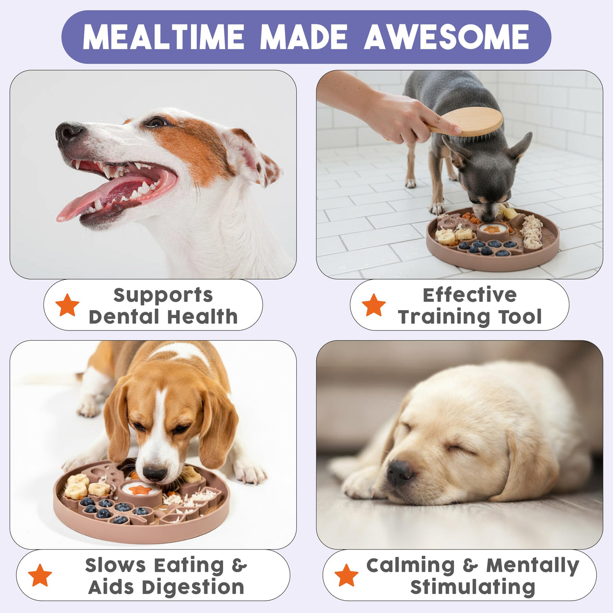 Charcuterie Dog Lick Mat for Slow Feeding & Anxiety (Sage)