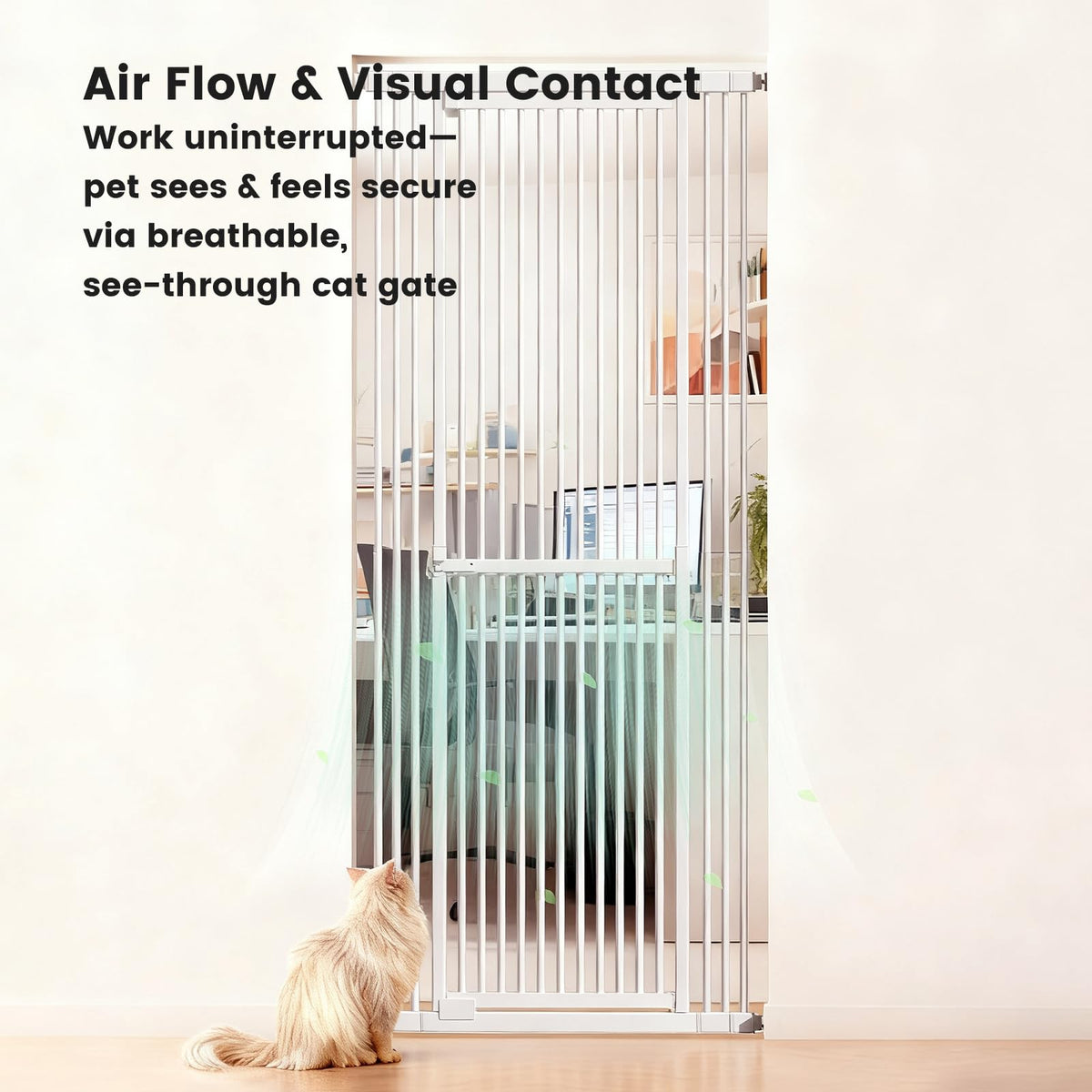Extra Tall Cat Gate 51" (White / 51-87"/130-220cm)