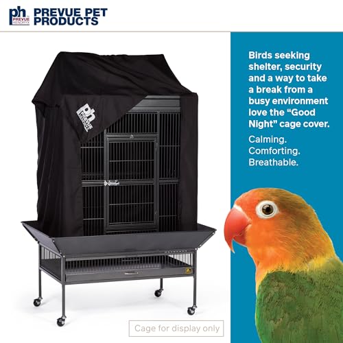Large Playtop Bird Cage Cover (Black / 36.0"L x 24.0"W x 49.0"H)