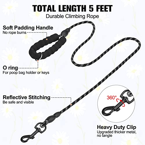 Small Dog Harness and Leash Set (Small(Chest Girth 14.5" - 16") / Black White)