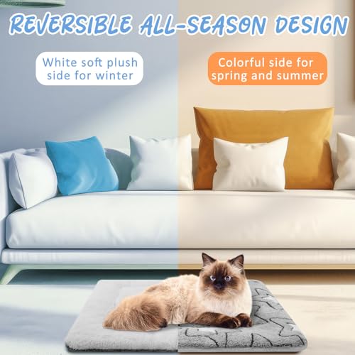 2 Pack Self Warming Cat Mat (Grey / 21" X 14")