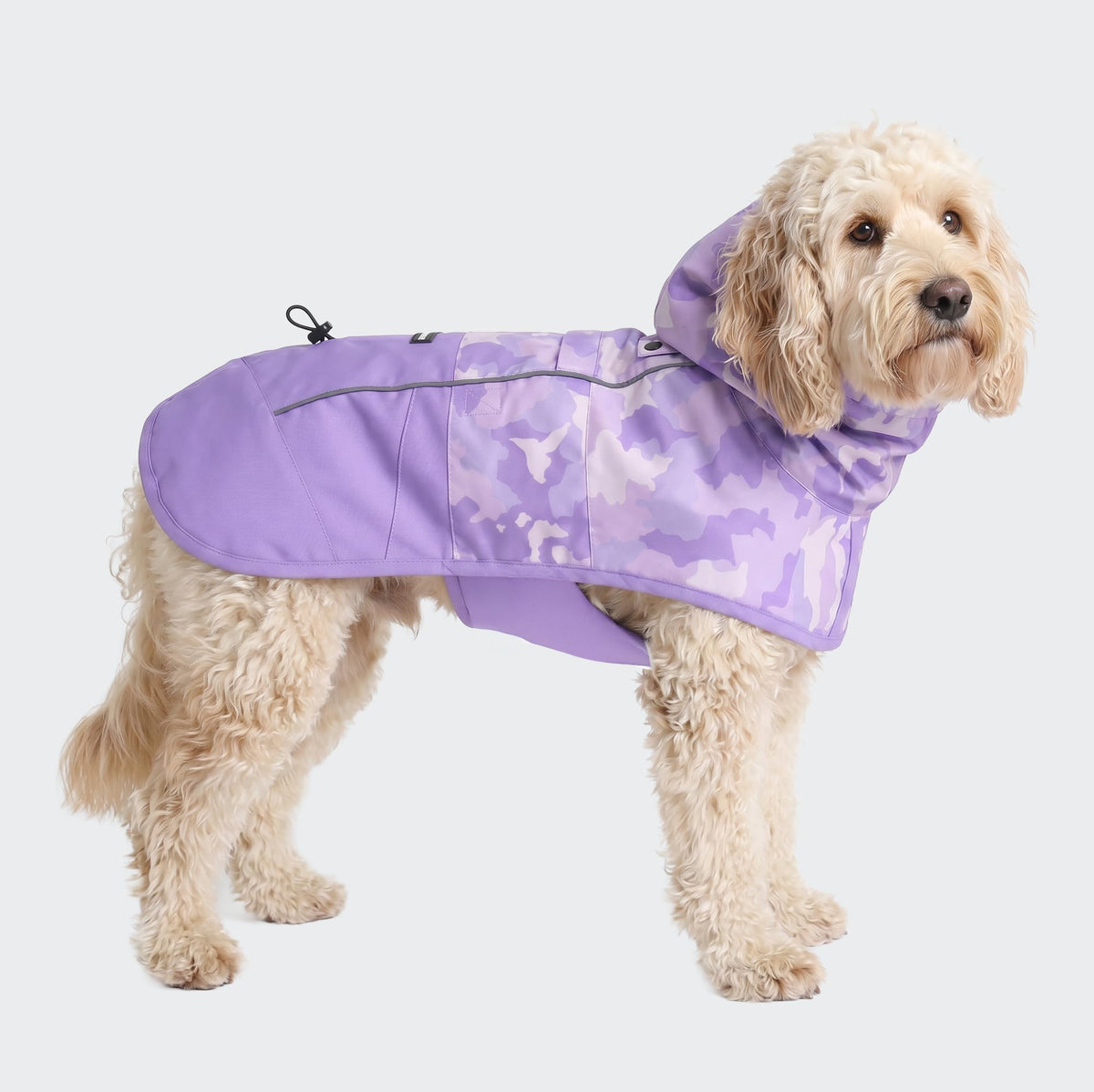 Dog Raincoat Waterproof Rain Jacket w (Camo Purple / XX-Large)