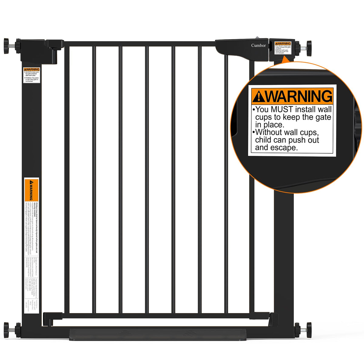 2-Pack 30-48 in Baby Gate for Stairs, Auto Close Dog Gate, Black (Black / 30-48"W x 30.5"H (2 Pack ))