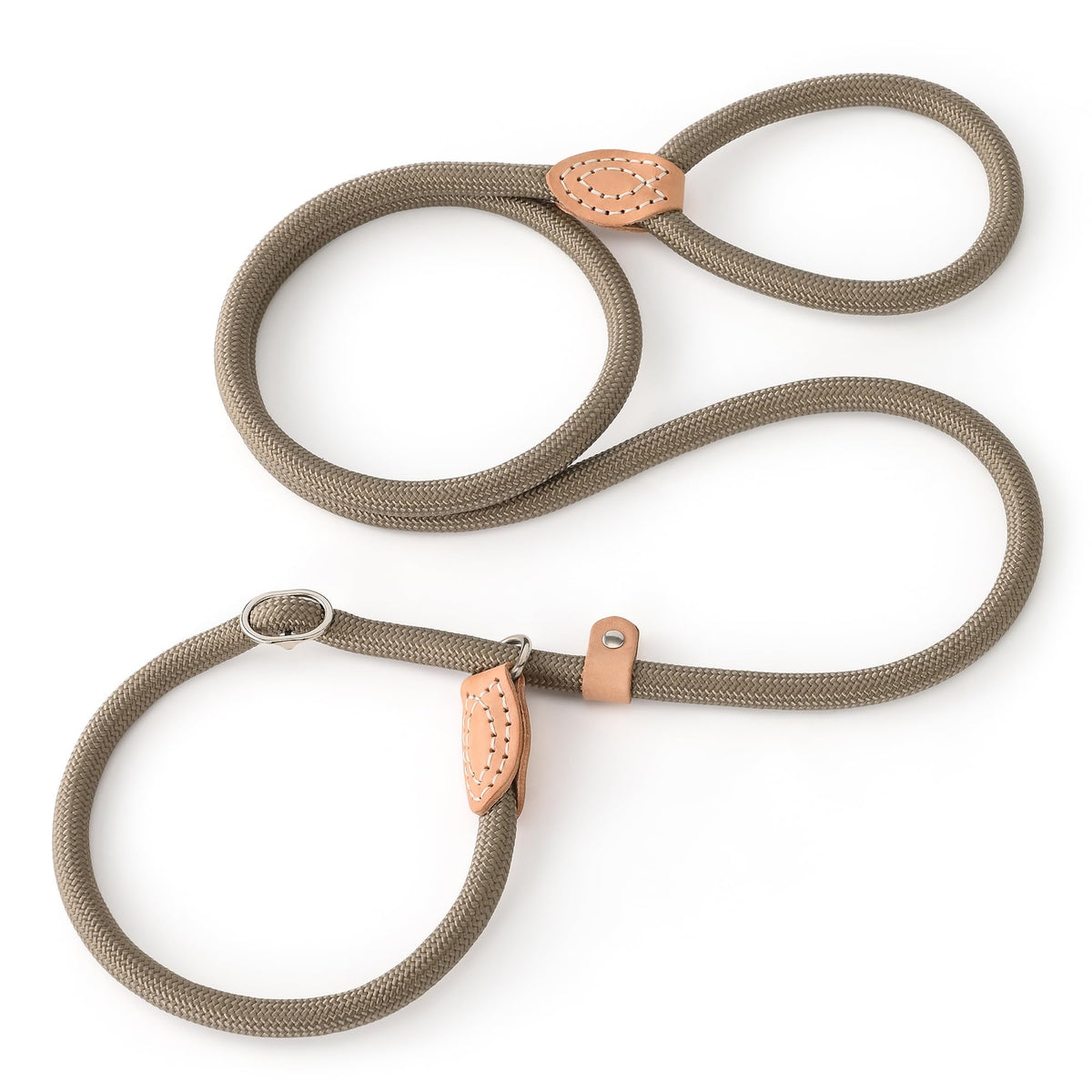 Heavy Duty Slip Lead No Pull Leash 6 (Khaki / 6 Feet)