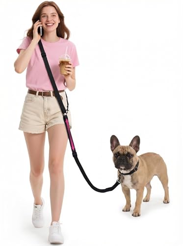 Hands Free Dog Leash (5.9-10.1 FT Black)