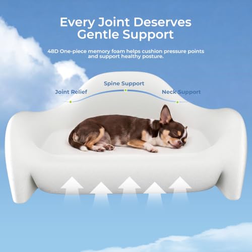 Dog Bed for Small Dogs with 3 Covers (Leather-Brick Red-Light Gray / 30"L x 22.5"W x 11.68"Th)