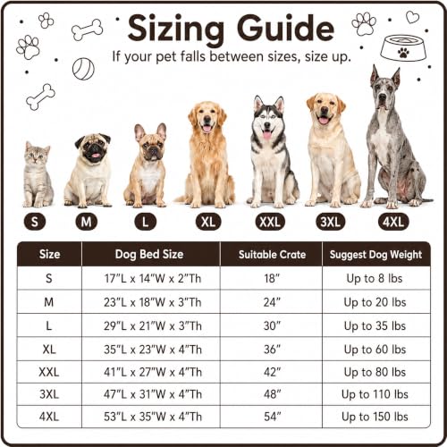 Dog Bed Medium Size (Coffee / 23"L x 18"W x 3"Th)
