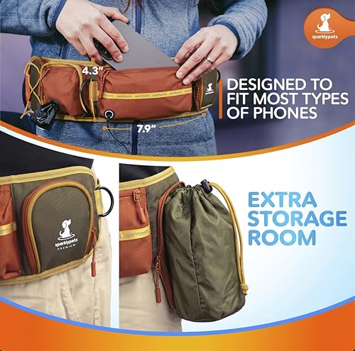 Active Pack Hands Free 2 Dogs Leash (Active Premium Brown Pack / 2 dogs M/L)