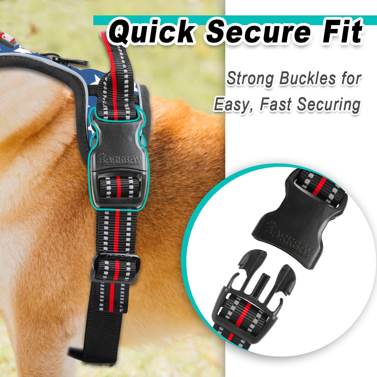 Dog Harness for Small Sized Dog No Pull 2 Leash Clips Dog Vest (Star / Small)