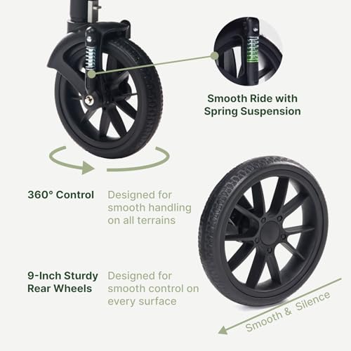3-in-1 Dog Stroller for Small and Medium-Sized Dogs up to 55 lbs (DarkGray)