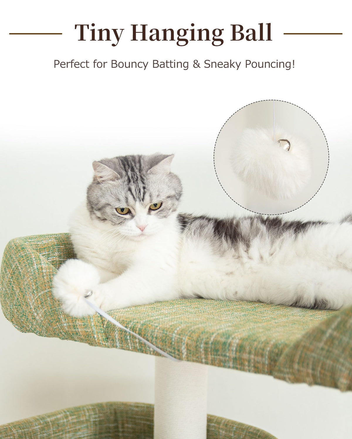 53" Cat Tree Tower for Large Cats (Green 53'')