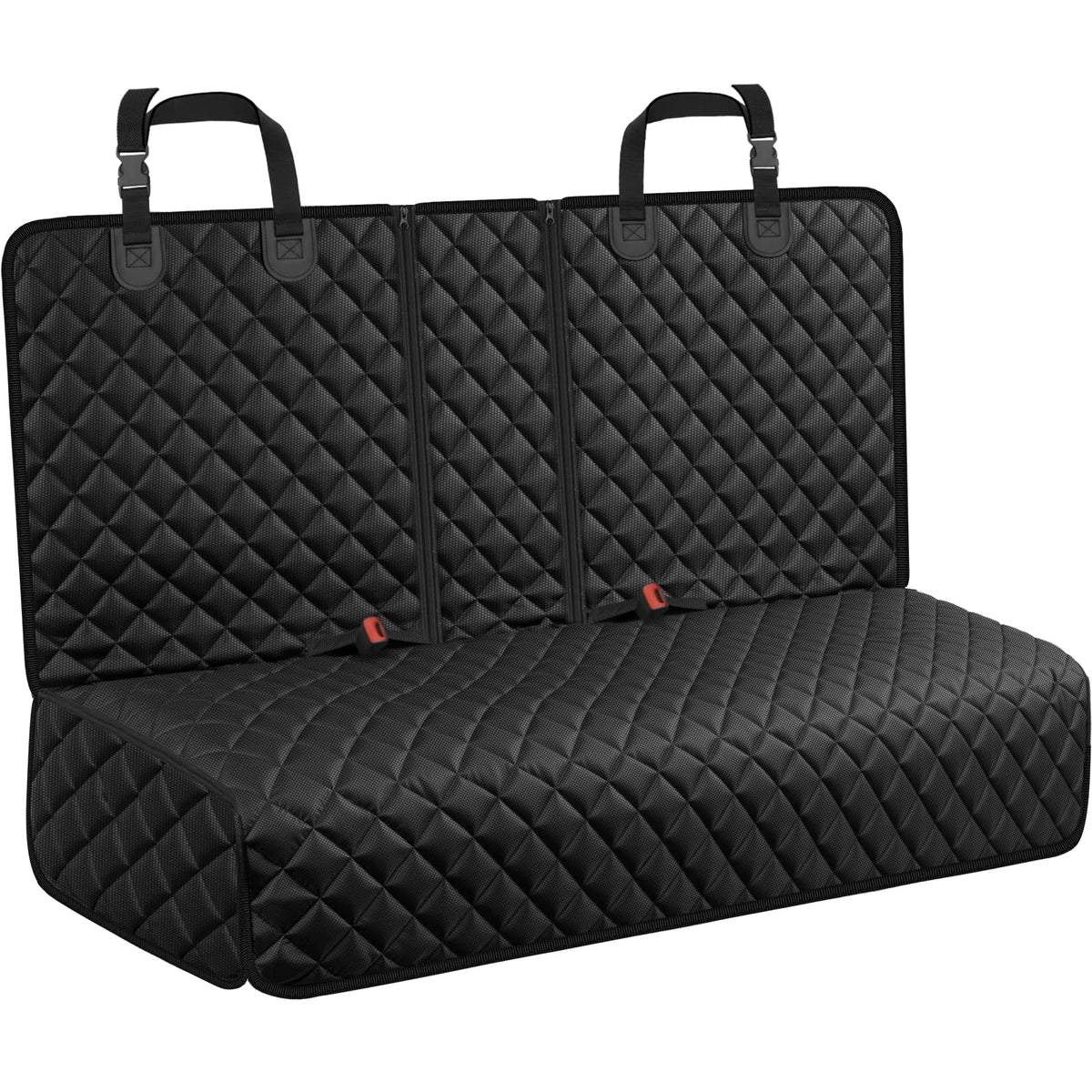Dog Car Seat Cover for Back Seat (All Black / Medium (52" W x 49" L))