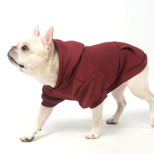 Dog Hoodie for Large Medium Small Dogs (Deep Red / XX-Large)